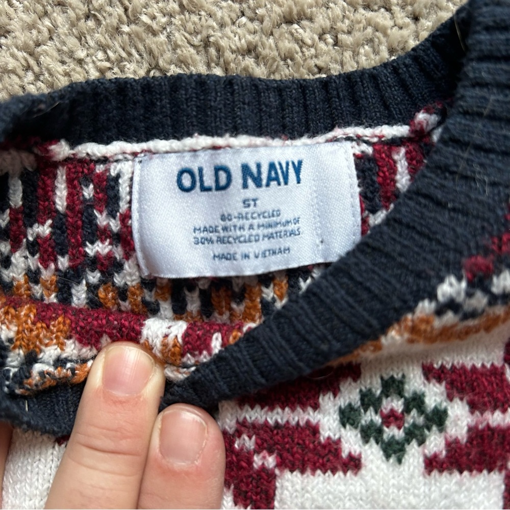 Old Navy Blue Nordic Sweater - Picture 4 of 4